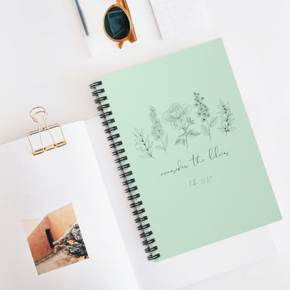 Consider the Lilies Spiral Notebook