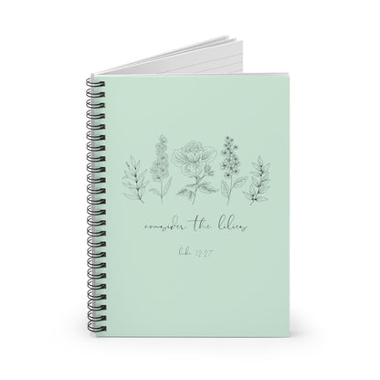 Consider the Lilies Spiral Notebook