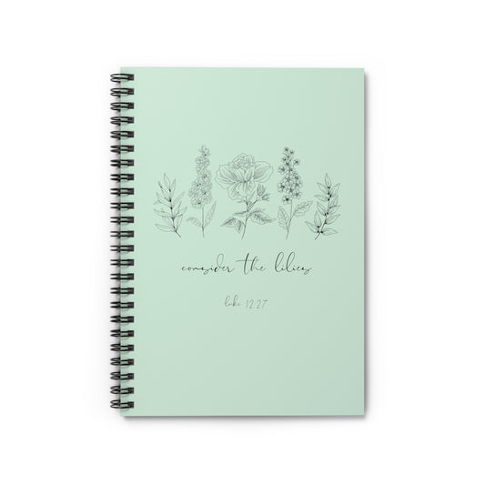 Consider the Lilies Spiral Notebook